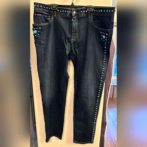NWOT DOLCE & GABBANA Studded Opulence Skinny Jeans - US 40”, Blue